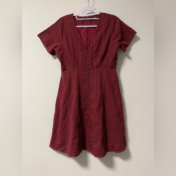 Madewell Button-Front Swing Dress in Swiss Dot - Picture 4 of 14